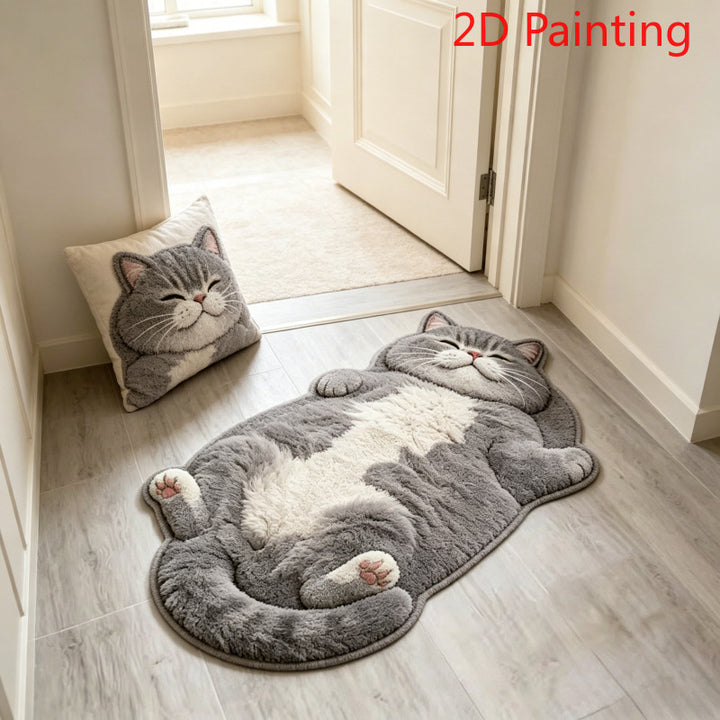 Kat-Thema Pluche Vloerkleed