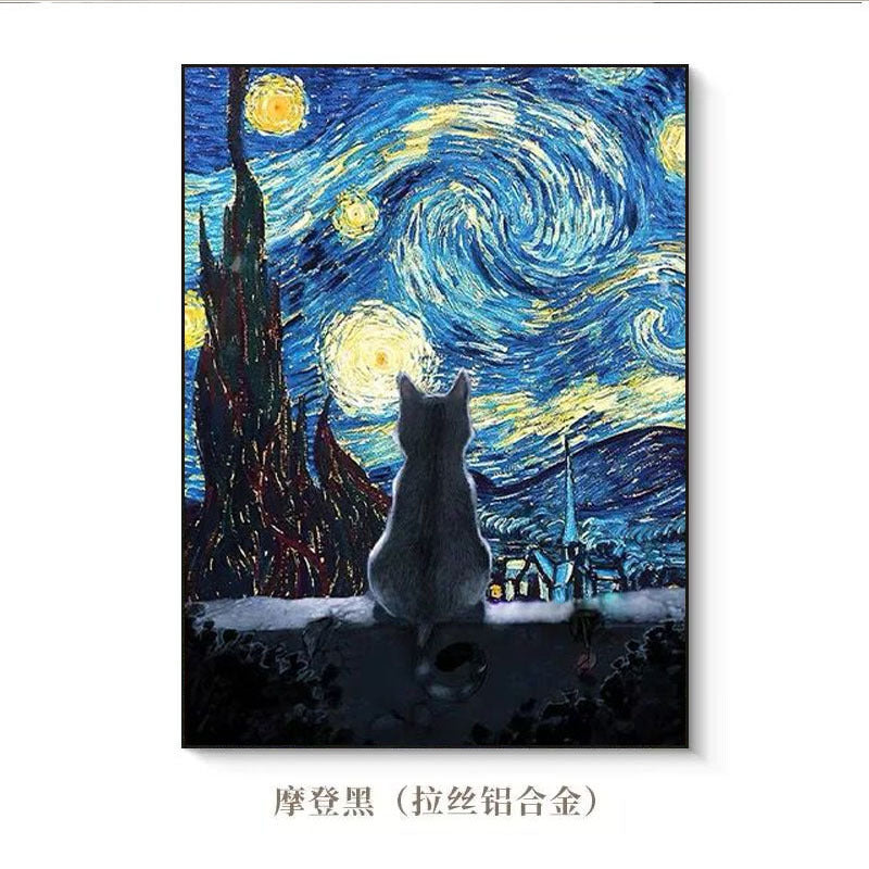Artistiek Kat-Thema Canvas Wanddecoratie