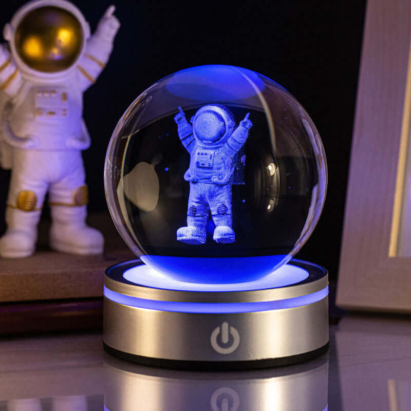 Kreative 3D Binnenhoutsnijwerk Luminous Crystal Ball Kleurrijke Verloop Kleine Nachtlamp Thuis Decoratie Cadeaukeuze