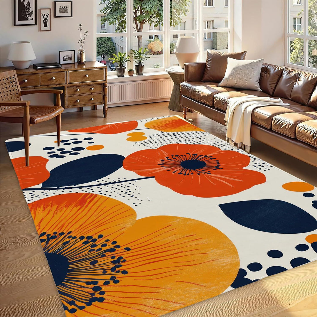 Abstract Leaf Print Gebied Tapijt
