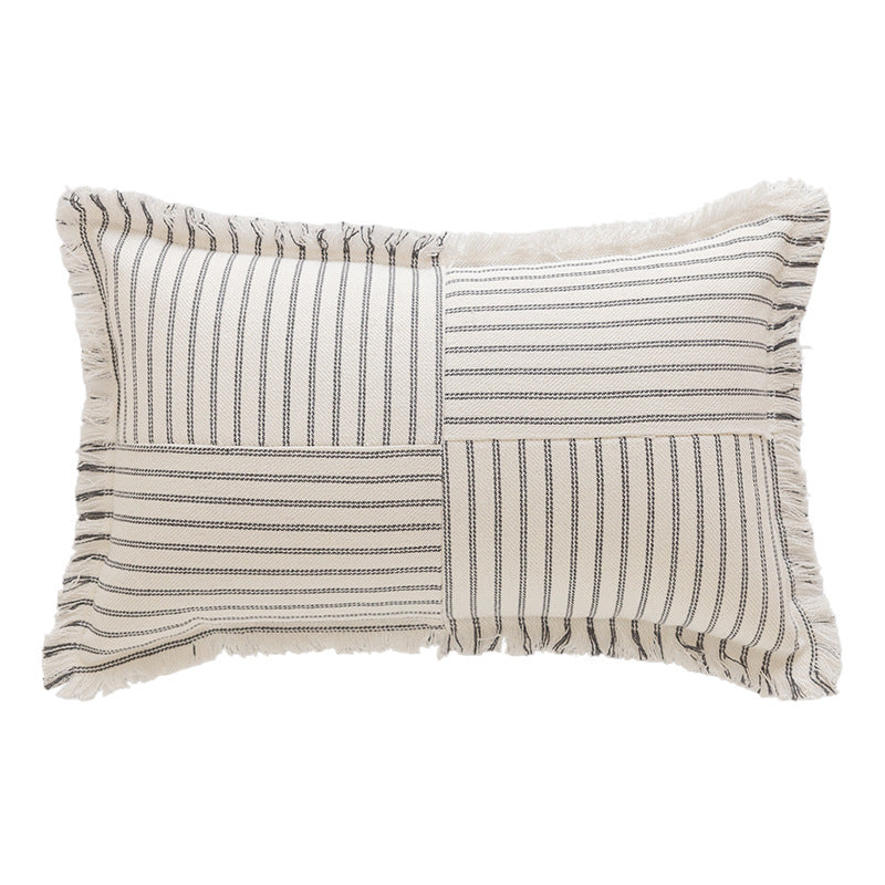 Textured Stripe Decoratieve Gooi Kussen