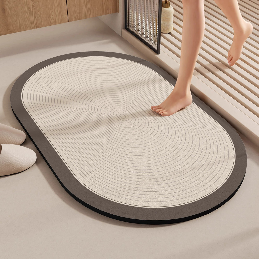 Elegante Ovale Decoratieve Gebiedsmat voor Thuis