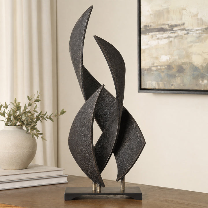 Artistieke Abstracte Blad Sculptuur