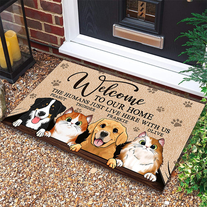 Kat-Thema Decoratieve Deurmat