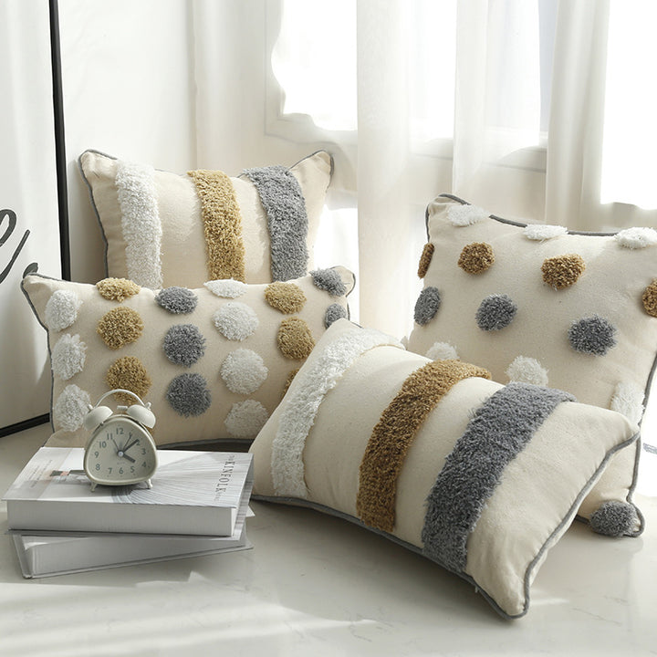 Pluizige Textuur Stripe Kussen
