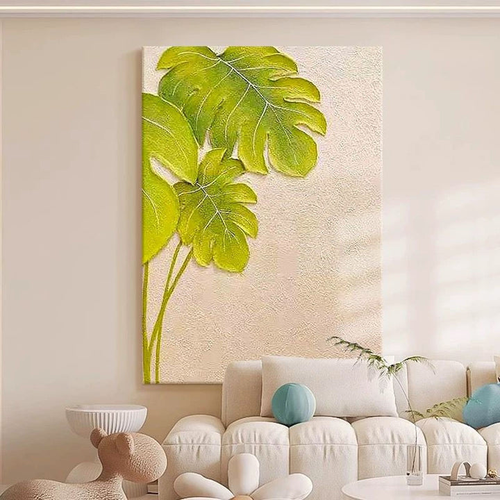 Textured Botanische Blad Wanddecoratie