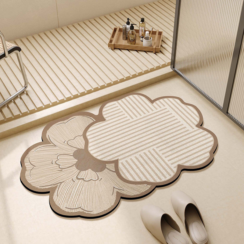 Floraal Ontwerp Pluchen Badmat