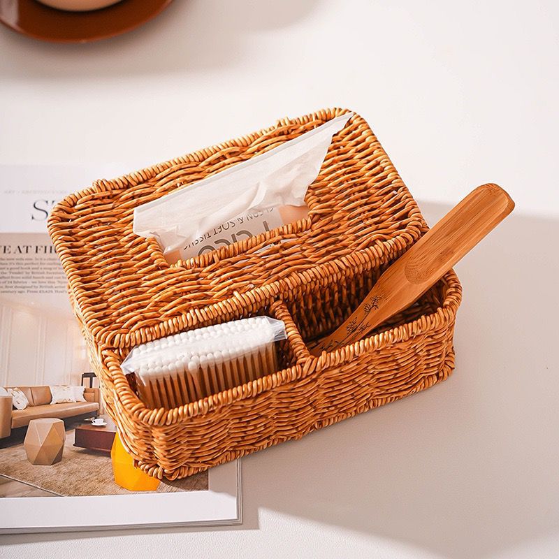 Handgeweven opbergdoos met deksel