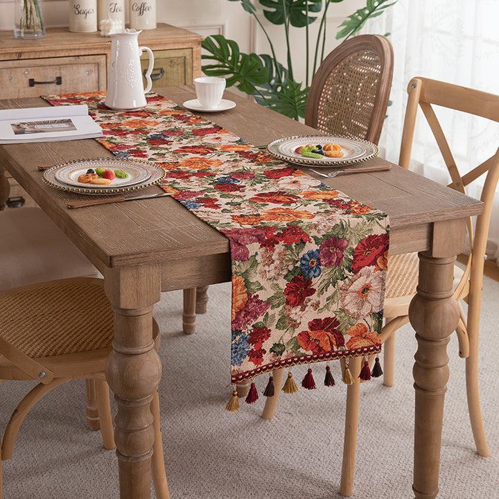 Decoratieve Bloemenprint Tafelkleed