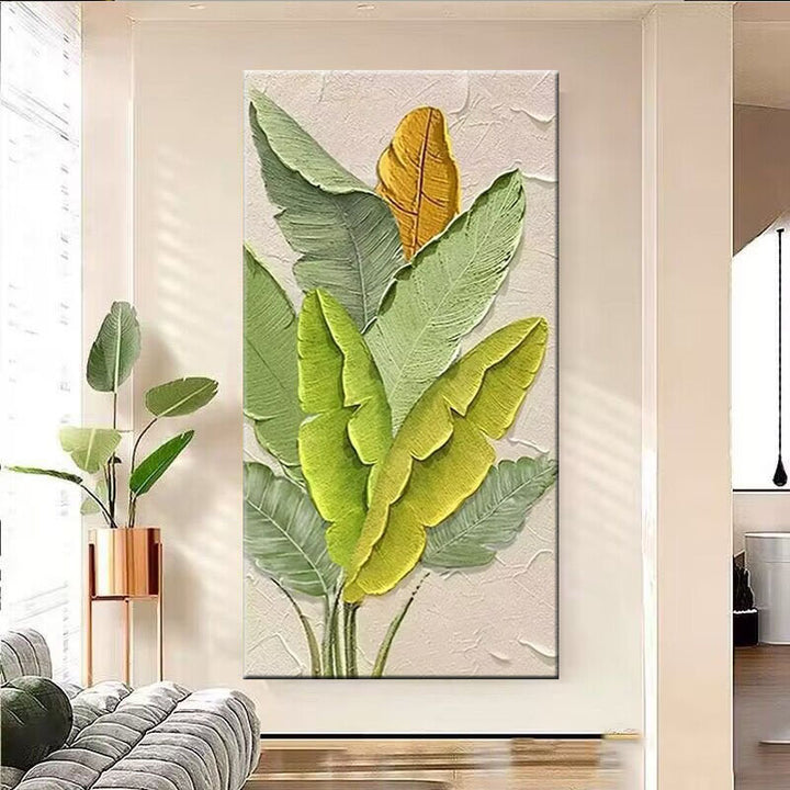 Textured Leaf Canvas Wandkunst