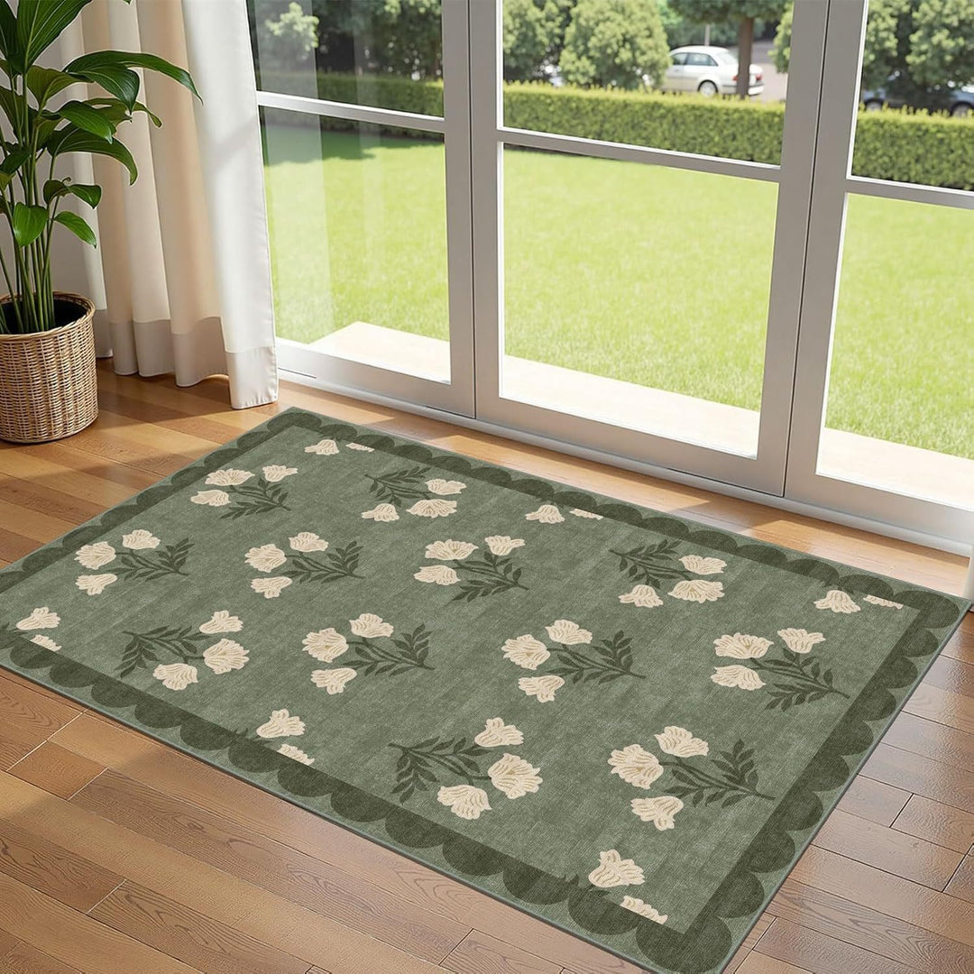 Decoratieve Bloemen Tapijt