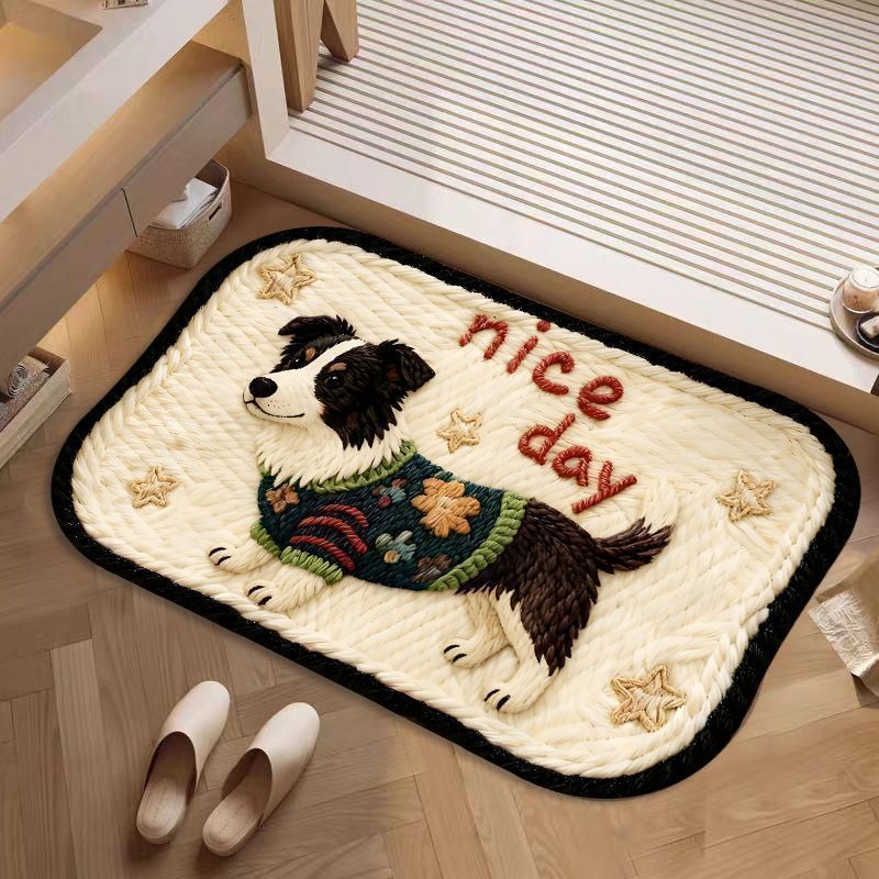 Schattig Corgi-Thema Pluche Vloerkleed