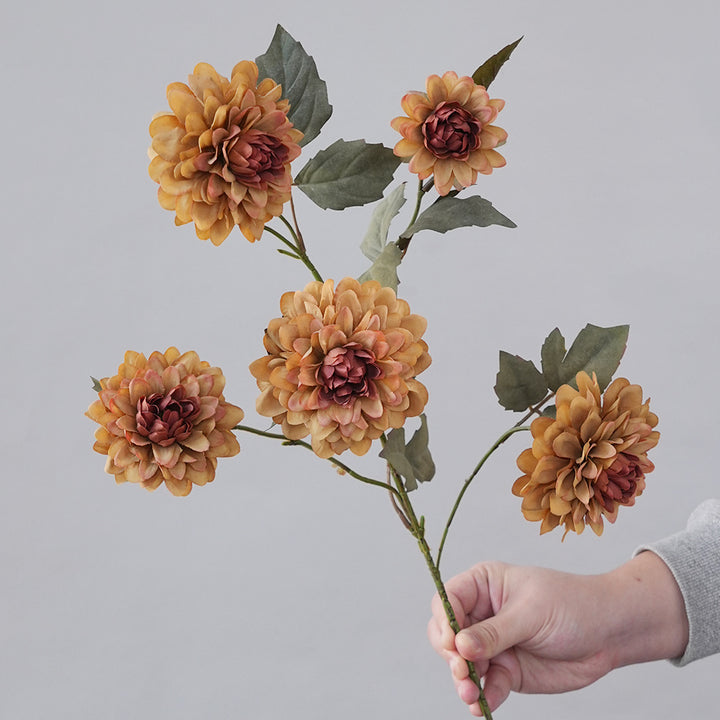 Faux Dahlia Steel