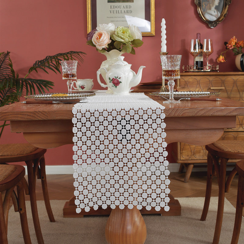 Decoratieve Bloemige Kant Tafelloper