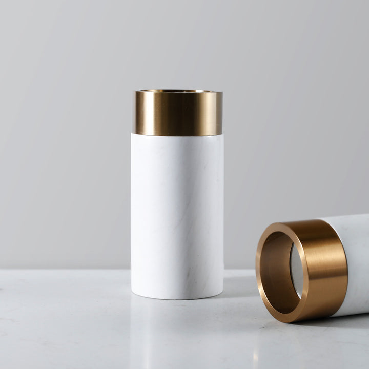 Stijlvolle Marmeren en Gouden Decoratieve Houder