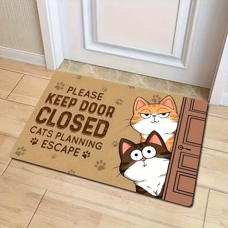 Decoratieve Kat-Thema Deurmat