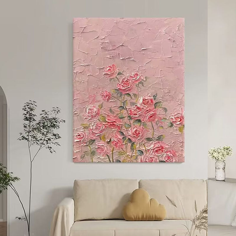 Bloemrijke Textuur Canvas Wandkunst