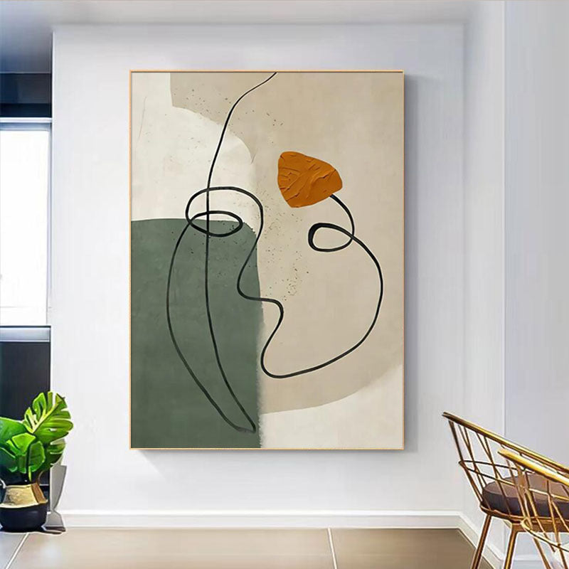 Lijntekening Canvas Muurprint