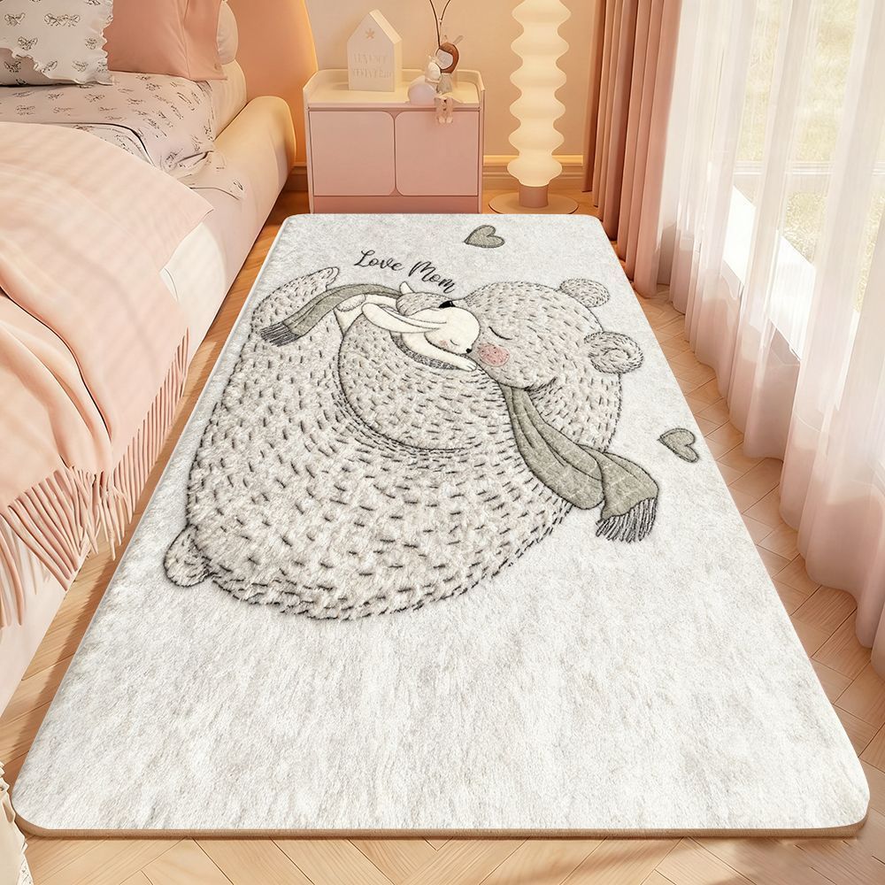 Speelse Kat-Thema Pluche Vloerkleed