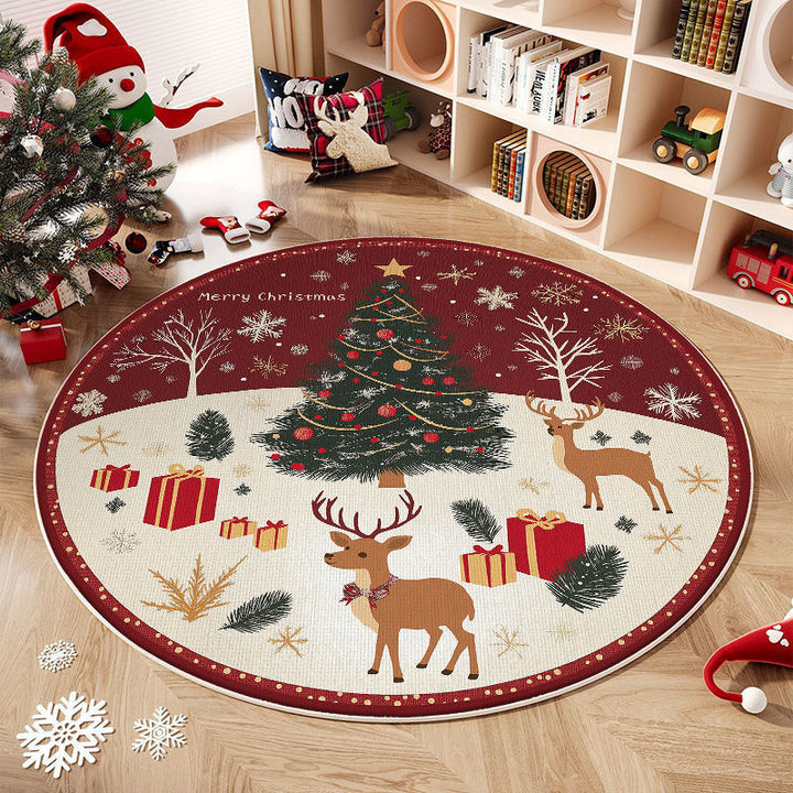 Decoratieve kerstthema vloerkleed