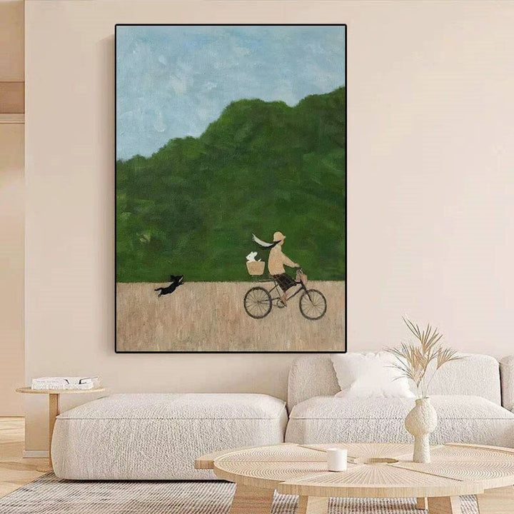 Artistieke Fietsscène Wandkunst