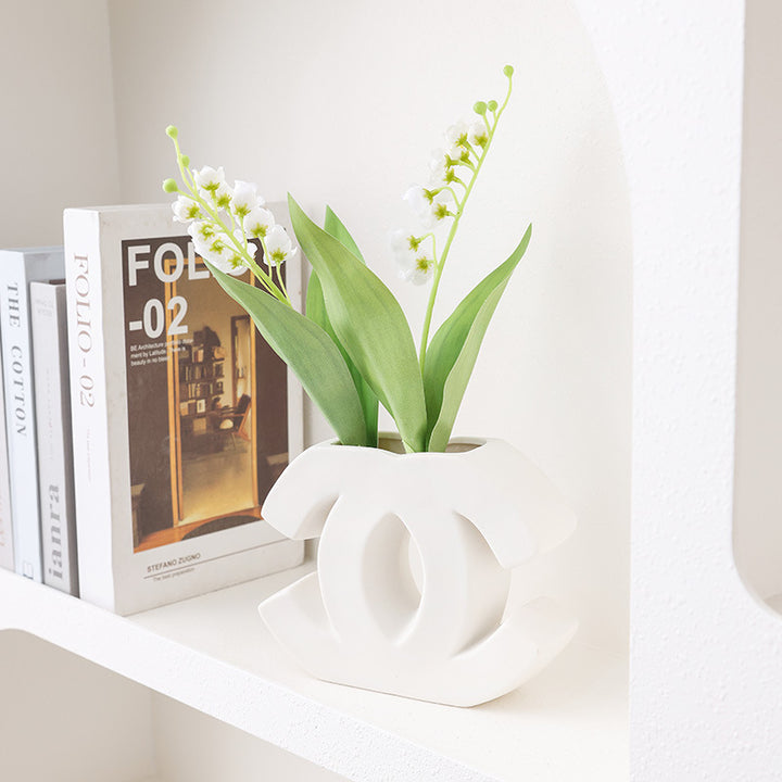 Scandinavische Witte Keramische Vaas