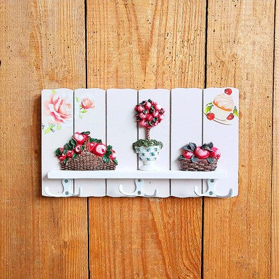 Decoratieve Bloemige Wandhaak Rek