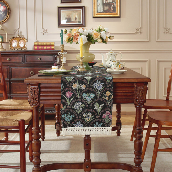 Bloemen Borduur Tafel Loper