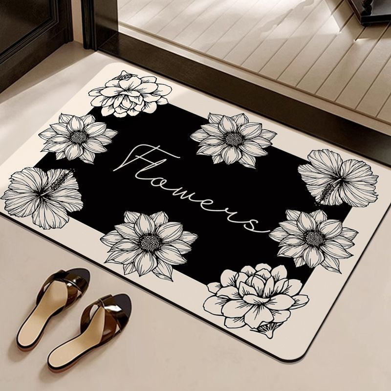 Decoratieve Bloem-Thema Deurmat