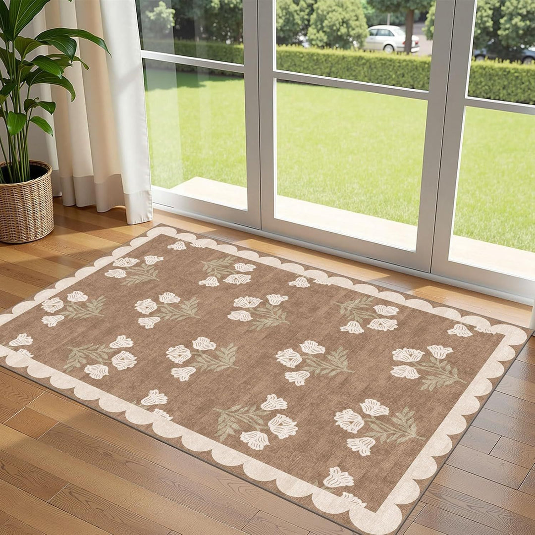 Decoratieve Bloemen Tapijt