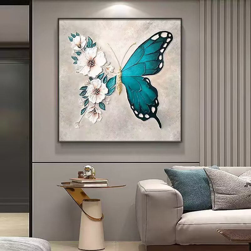 3D Vlinder Bloem Wandkunst