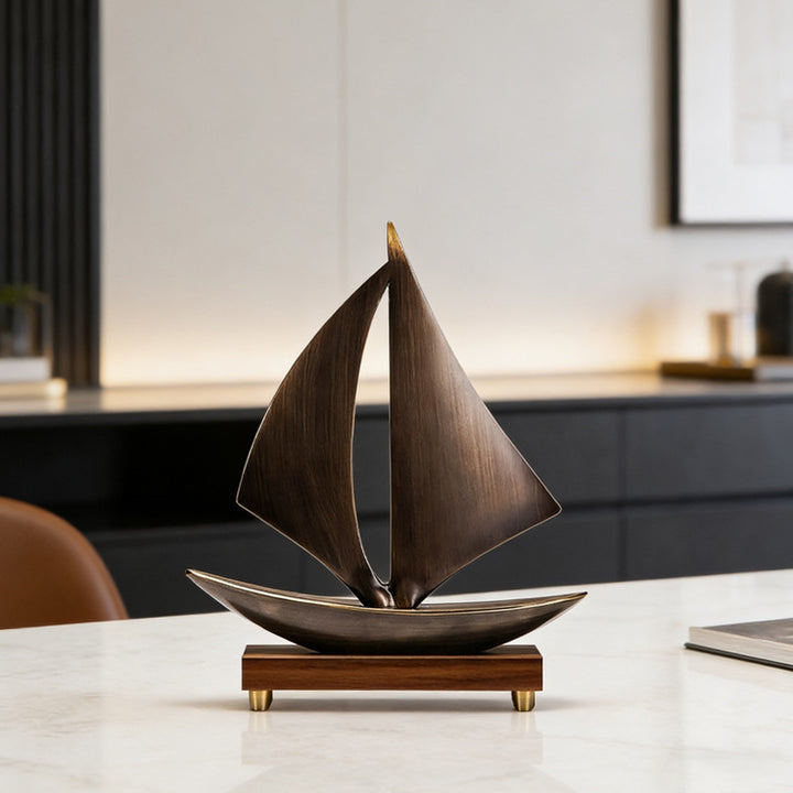 Maritieme Decoratieve Zeilschip Sculptuur