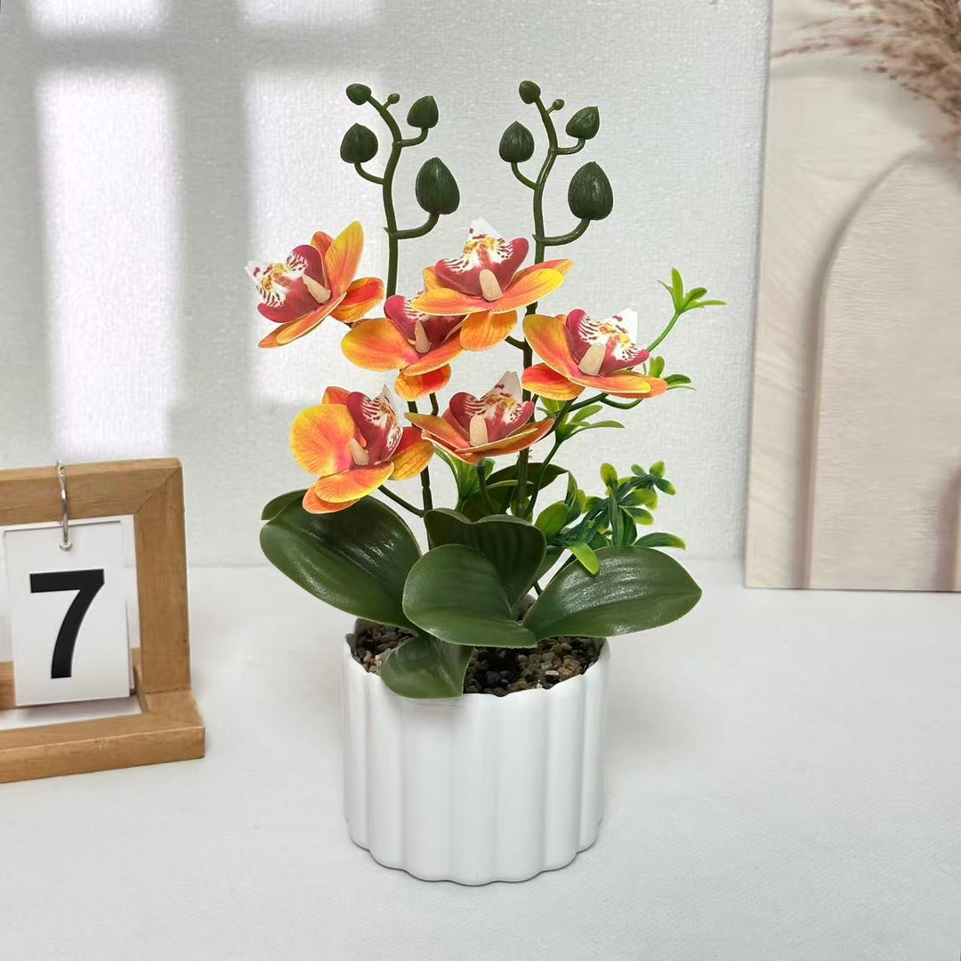 Levensechte Kunstzijde Orchidee Plantenarrangement voor Thuisdecoratie