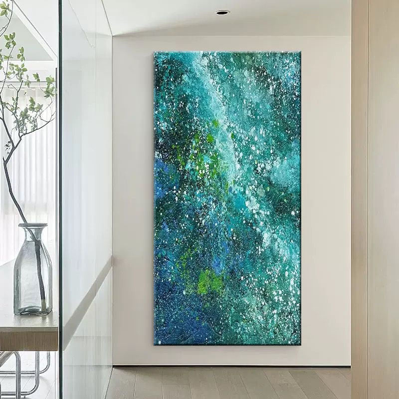 Abstract Ocean-Inspired Canvas Kunstwerk