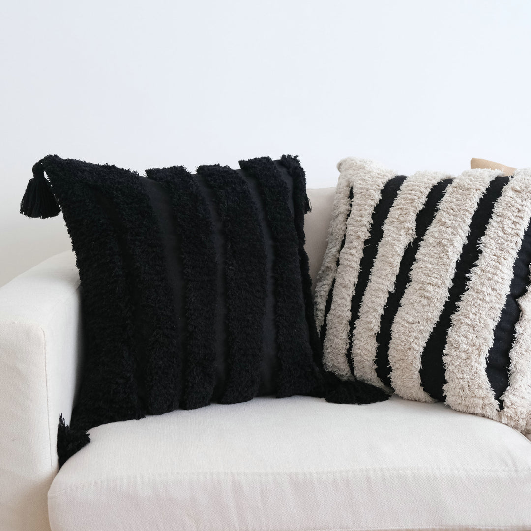 Getextureerde Franje Accent Kussen voor Woondecoratie