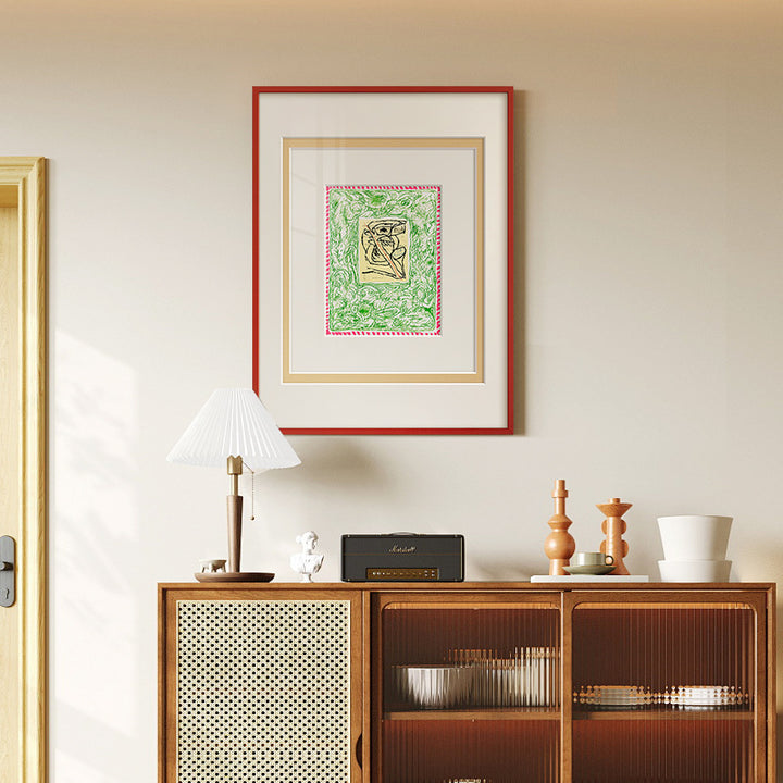 Gekaderde Abstracte Botanische Kunstprint