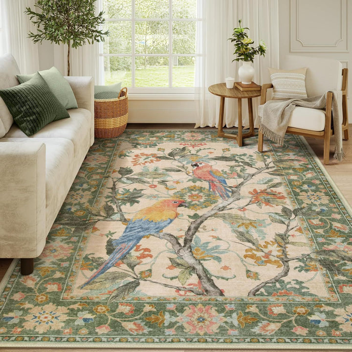 Ornate Bird Design Vloerkleed