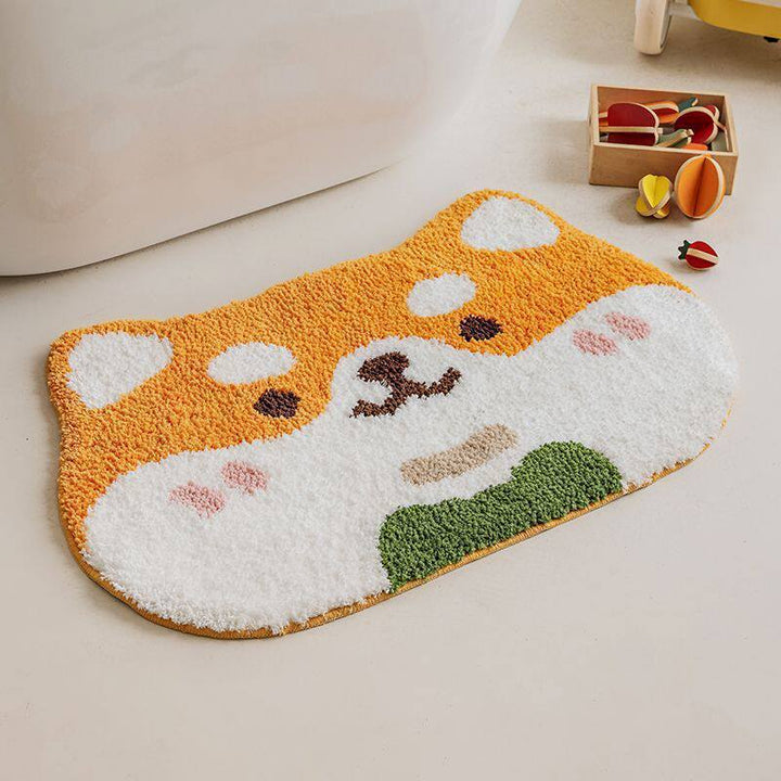 Pluche Smiley Face Badmat