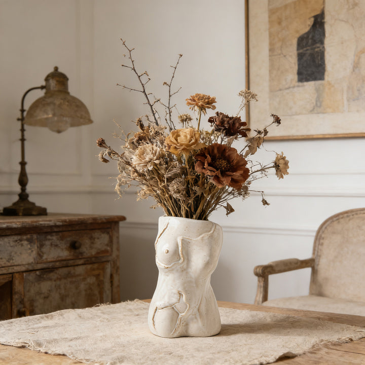 Handgemaakte vrouwelijke torso keramische vaas sculptuur