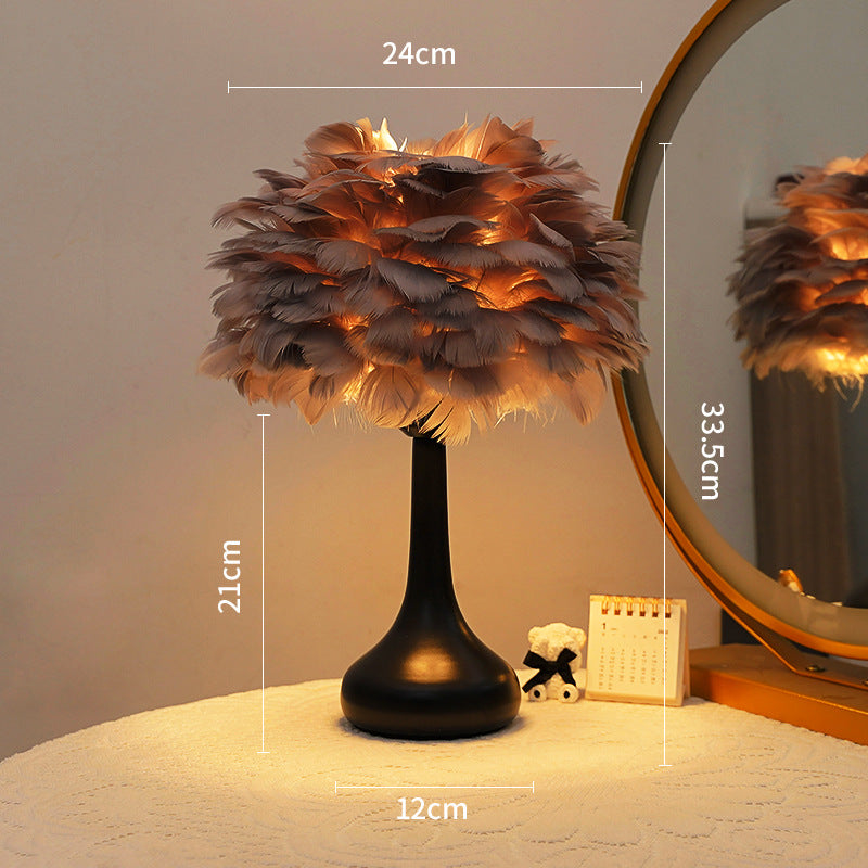 Feather-Style Verlichte Tafellamp