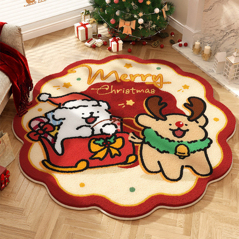 Cartoon Kerst Themapers Kleed