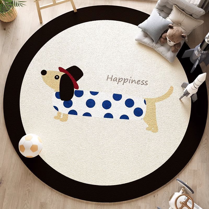 Artistiek Honden Themed Rond Tapijt