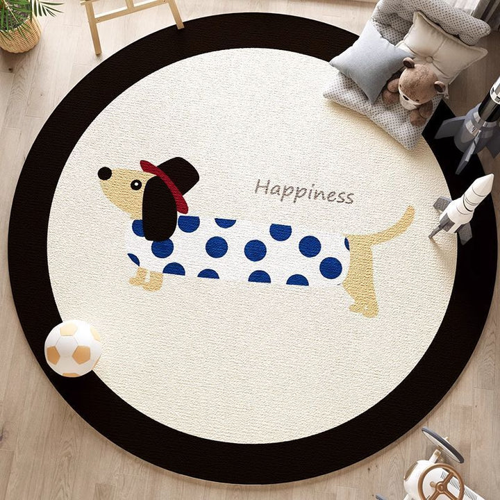 Artistiek Honden Themed Rond Tapijt