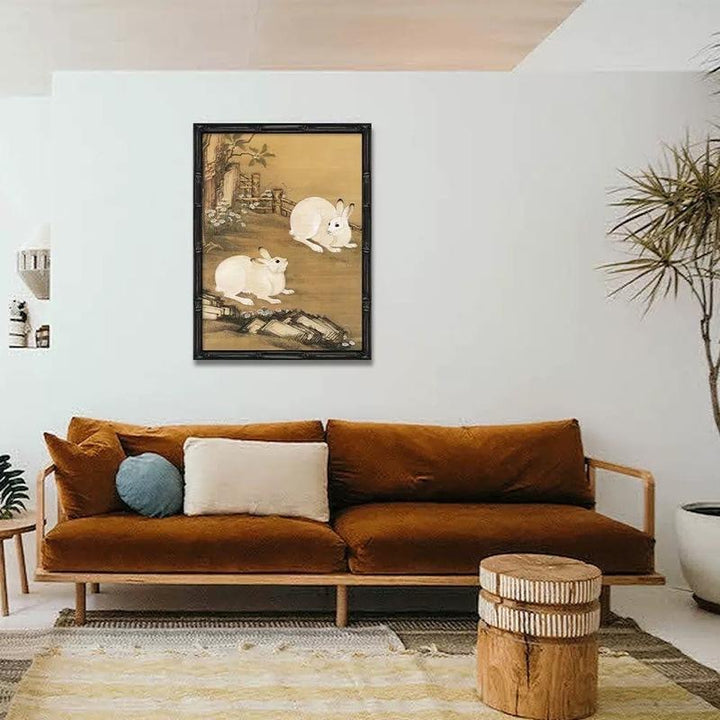 Elegante Gecadreerde Konijn Wanddecoratie