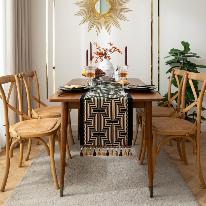 Decoratieve Geometrische Patroon Tafelloper