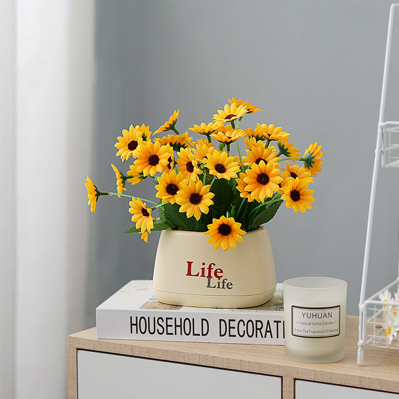 Decoratieve Pot met Nep Bloemarrangement