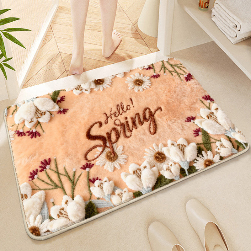 Floral Geborduurde Badmat