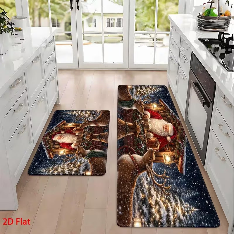 Kerst-Thema Keukenmat Set