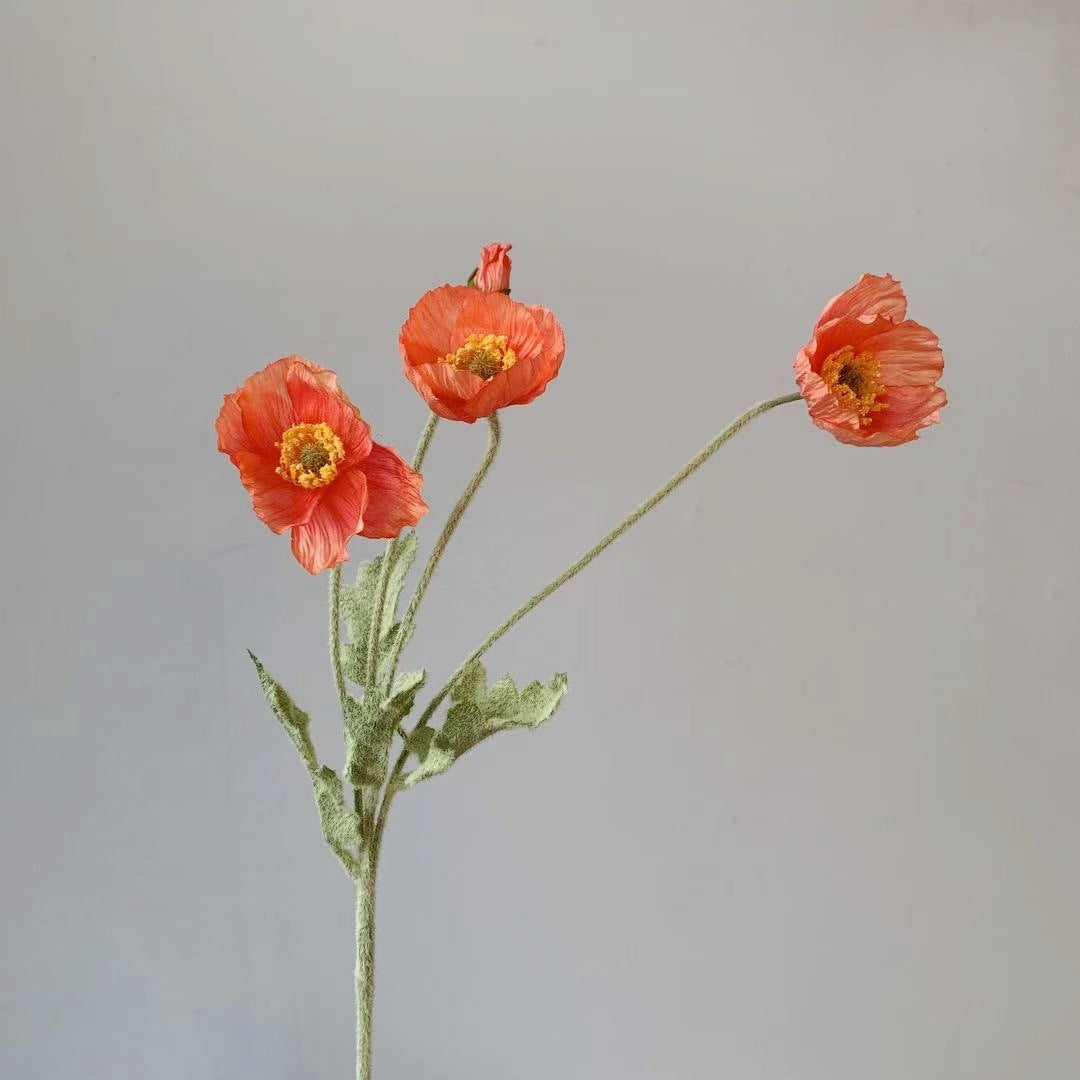 Levensechte Klaprozenbloem Steel