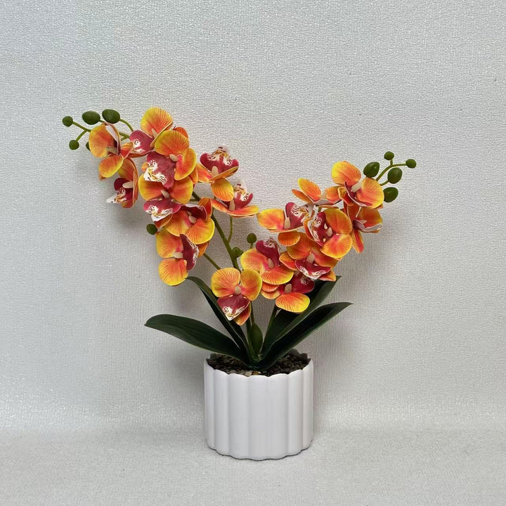 Elegante Kunstmatige Orchidee Plantenarrangement voor Binnenhuisdecor